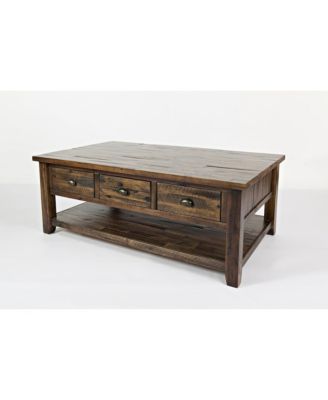 Artisan's Craft Rustic Farmhouse Distressed Solid Wood Coffee Table
