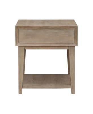 End Table for Living Room - Sandstone Oak Wood