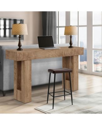 63" Long Console Table, Wooden Entry Table for Entryway, Rustic Sofa Tables Behind Couch, Foyer Hallway Tables for Entryway