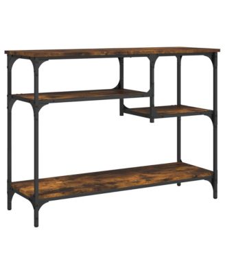 Console Table Smoked Oak Engineered wood, metal 39.4 x 13.8 in