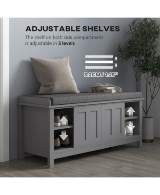 Compact Shoe Bench with Hidden Storage