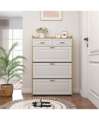 3 Classical Rotating Shoe Cabinet with Drawers