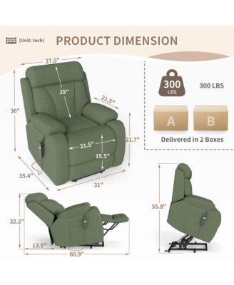 Power Lift Recliner for Elderly, Heavy Duty Lift Chair Recliners for Small Spaces, Electric Recliner Chairs