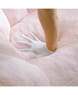 Giant Faux Fur Bean Bag Chair with Footstool