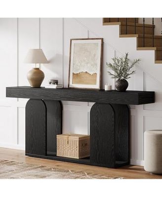 Black Console Table, 70.9-Inch Extra Long Sofa Table