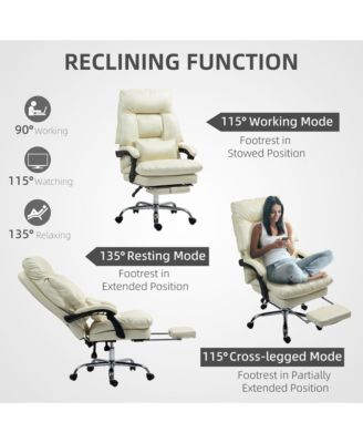 Overstuffed Office Chair, Reclining Computer Chair,