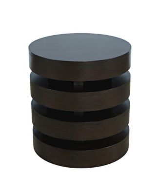 Brix Mid-Century Modern Floating Sculpture Layered Round End Table