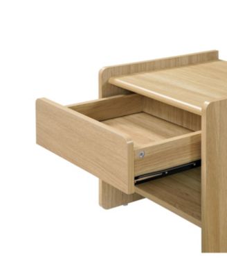 Hazel Oak Manufactured Wood 1-Drawer 1-Shelf 15.5" H End Table and Nightstand