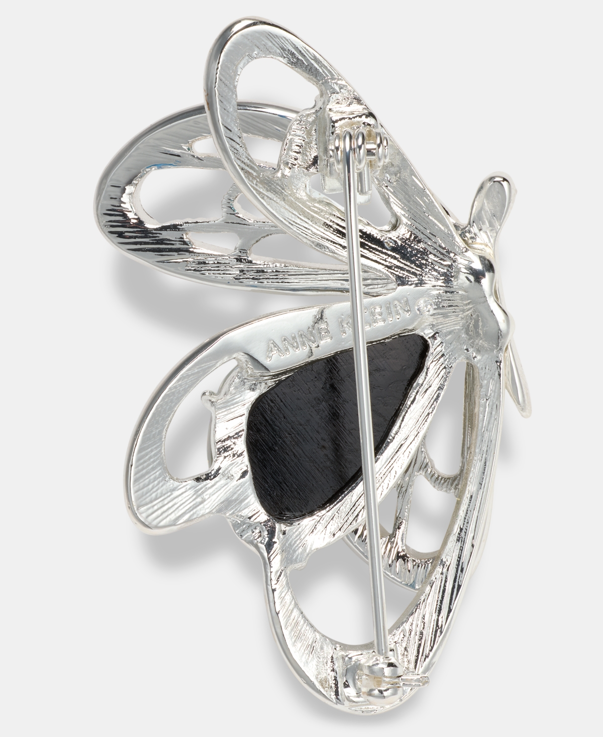 Anne Klein Crystal, Stone & Abalone Flying Butterfly Pin