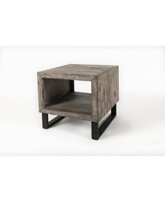 Mulholland Drive Modern Distressed Solid Wood End Table