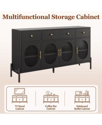 Buffet Cabinet with Storage,62'' Large Sideboard