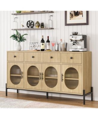 Buffet Cabinet with Storage,62'' Large Sideboard