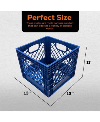 2-Pack Crate for Office Storage & Classroom Organization,Blue