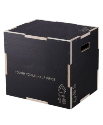 SUGFIT 3-in-1 Plyo Jump Box 20/18/16" Wooden Agility Training Box