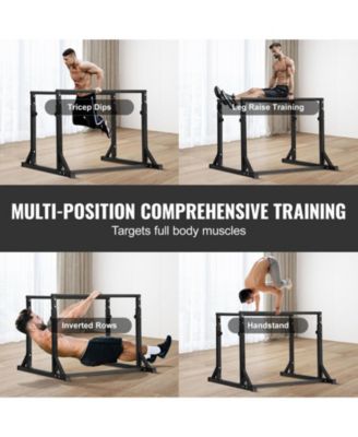 SUGFIT Heavy Duty Dip Bar Station 800 LB Capacity Adjustable Height