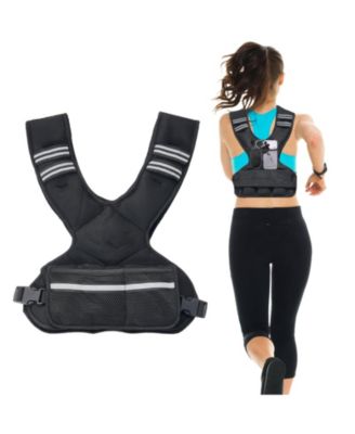 SUGFIT Adjustable Weighted Vest 11–20 LB with Iron Sand Weights and Reflective Strips