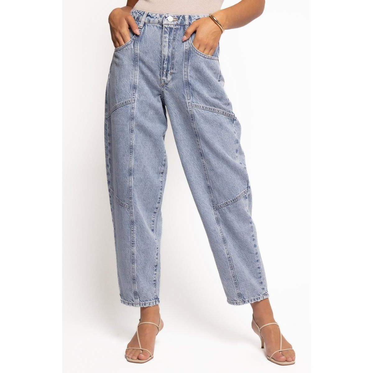 Petal and Pup Women's Ellis High-Rise Barrel-Leg Jeans