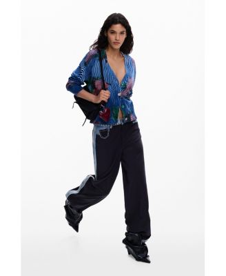 Women's Floral cardigan sweater