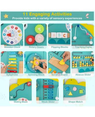 11 in 1 Dinosaur Busy Board Wall Activity Panels