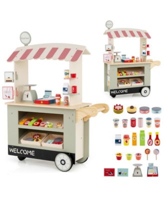 Kids Toy Cart Playset with POS Machine and Scale