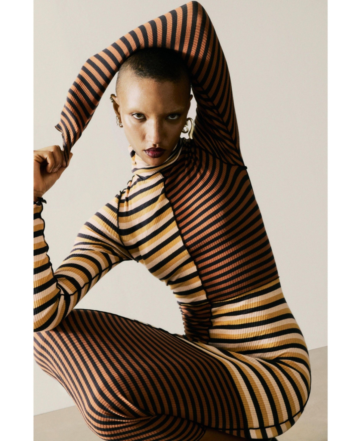 Desigual Women's Striped knit dress