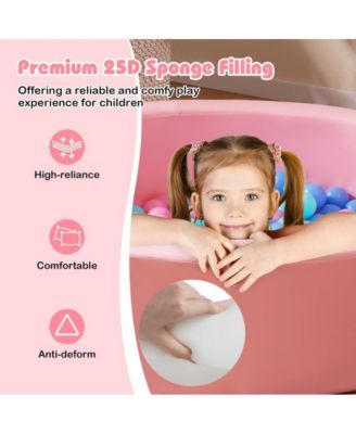 42.5 Inch Round Foam Ball Pit with Washable PU Cover