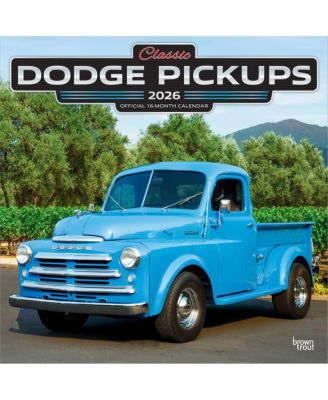 Classic Dodge Pickups 2026 Monthly Wall Calendar, 12" x 24", Hanging, Foil-Stamped Cover, Plastic-Free