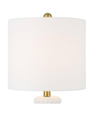 Hobnail 22 1/2" High Small Modern Accent 3-Way Table Lamps Set of 2 White Ceramic Living Room Bedroom Bedside Nightstand