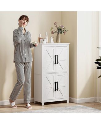 Bathroom Floor Cabinet, Farmhouse Bathroom Cabinet with Doors,