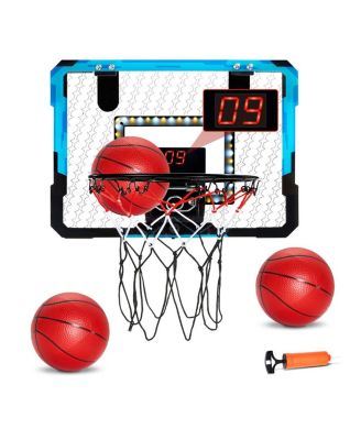 Kids Basketball Hoop with Electronic Scoreboard and Lights