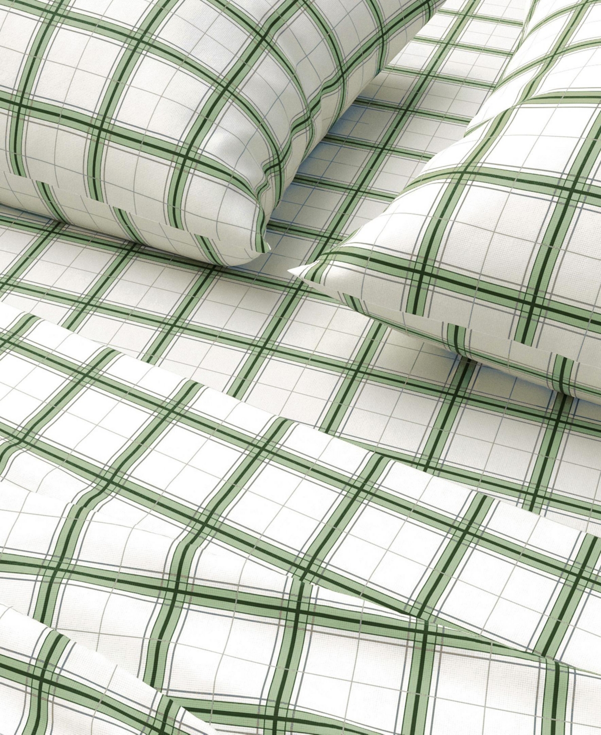 Linery & Co Ultra-Soft Turkish Cotton Plaid Flannel Sheet Set