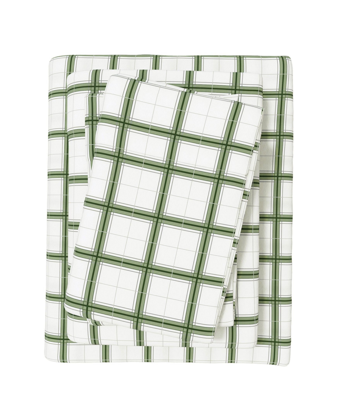 Linery & Co Ultra-Soft Turkish Cotton Plaid Flannel Sheet Set