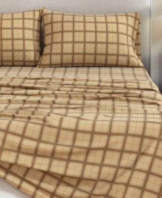 Ultra-Soft Turkish Cotton Plaid Flannel Sheet Set