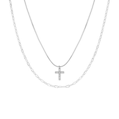 Plated Sterling Minimal Grace Necklace Set Holiday Gift Idea
