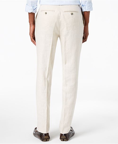 Tasso Elba Men's 100% Linen Pants, Created for Macy's - Pants - Men ...