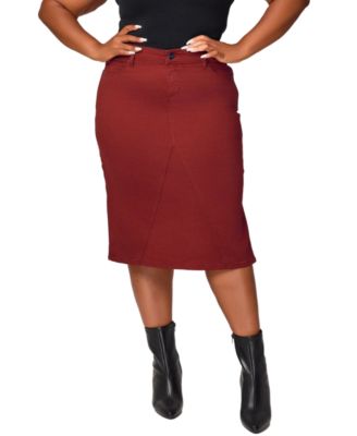 Women's Midi Skirt with Side Vents