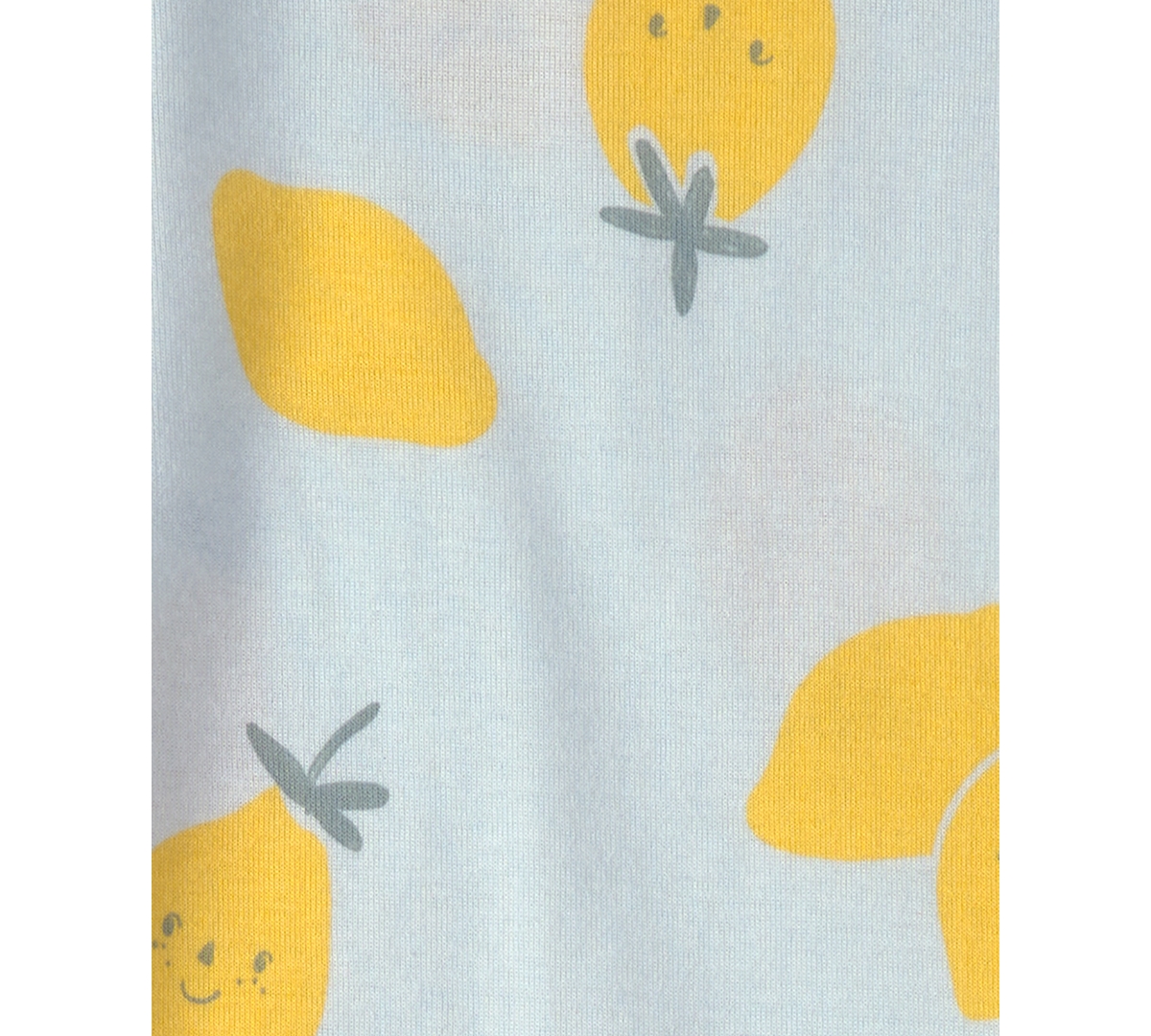 Carter's Girls' Toddler 2T-5T Lemon Print Top and Pajama Pants, 4-Piece Set