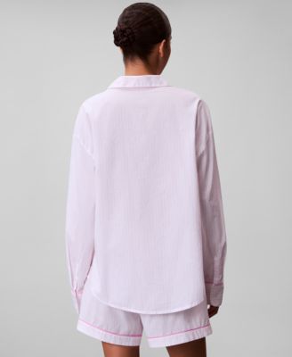 Women's Poplin Button-Down Pajama Shirt