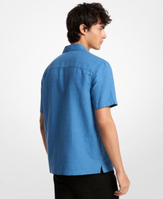 Men's Dobby Camp-Collar Shirt