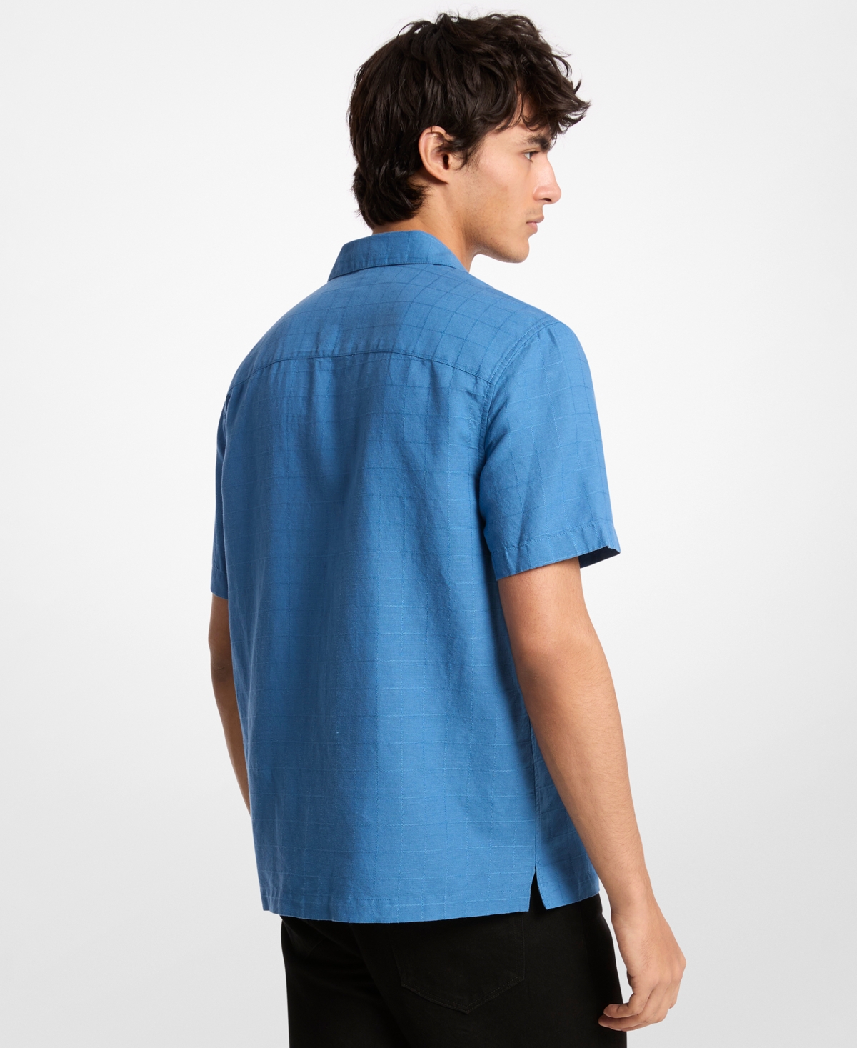 Michael Kors Men's Dobby Camp Collar Shirt