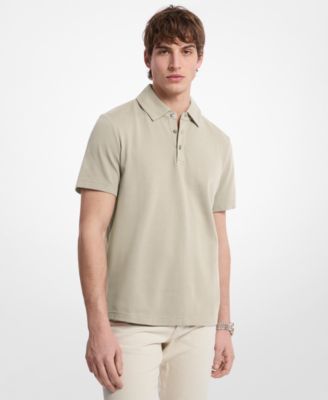 Men's Short-Sleeve Bubble Knit Polo Shirt