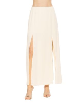 Women's Sansa Maxi Skirt With Front Side Slit Detail