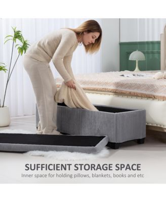 47 Inches Storage Ottoman Bench, Foot Rest with Removable Lid