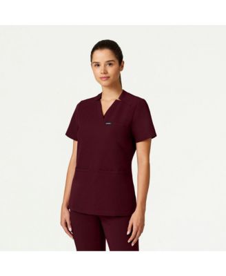 Women's Helia 3-Pocket Slim Notched V-Neck Scrub Top