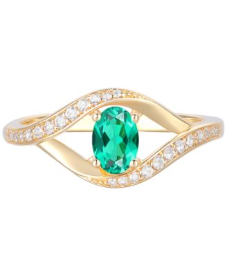 Lab Grown Multi Gemstone Ring in Sterling Silver (also in 14k Gold Over Sterling Silver)