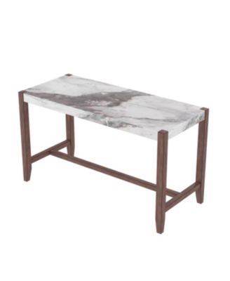 Counter Height Faux Marble Bar Dining Table