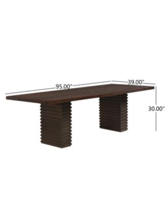 Streamdale Espresso Industrial Dining Table