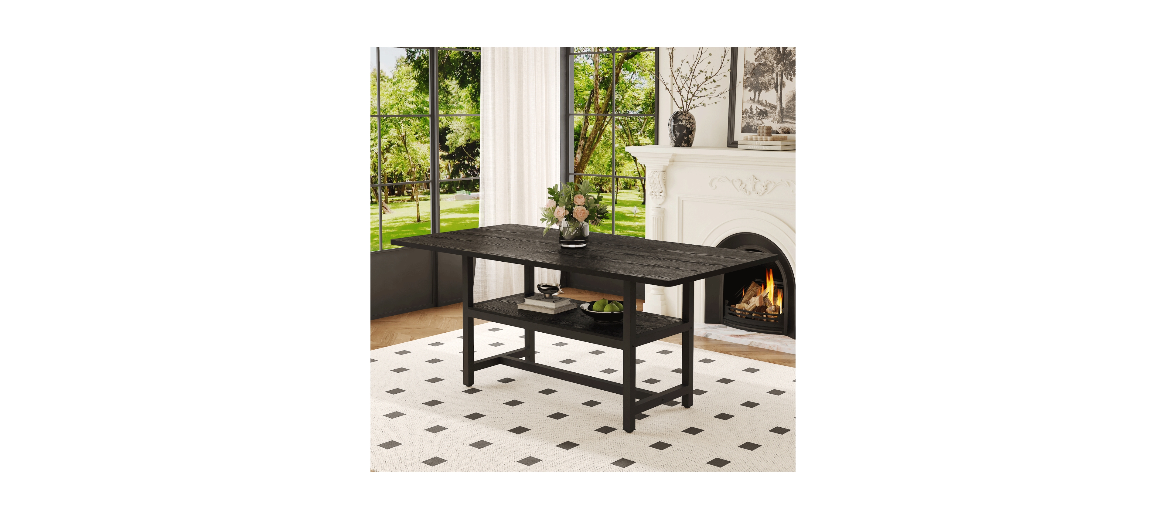Streamdale Furniture Streamdale Dining table with storage platform
