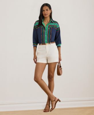 Women's Relaxed Fit Belting and Polka-Dot Shirt