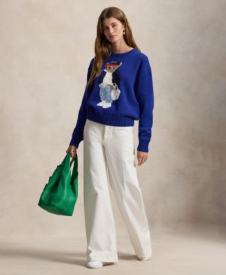 Women's Polo Bear Crew Neck Sweater